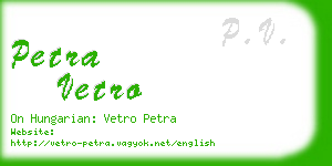 petra vetro business card